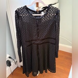 Target Xhilaration Black Lace Dress with Velvet Details